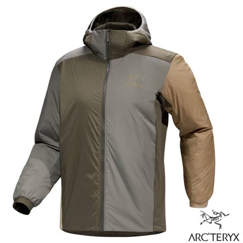 Arcteryx 始祖鳥 男 Atom 輕量抗水耐磨連帽化纖外套.防風保暖夾克/Coreloft科技羽絨/X000007487 龍紋綠/糧草綠/帆布棕