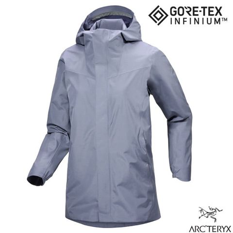 Arcteryx 始祖鳥 女 Gore-Tex SOLANO HOODY 防風透氣軟殼連帽中長外套夾克.登山風衣/耐磨防潑水/X000007300 雲層藍