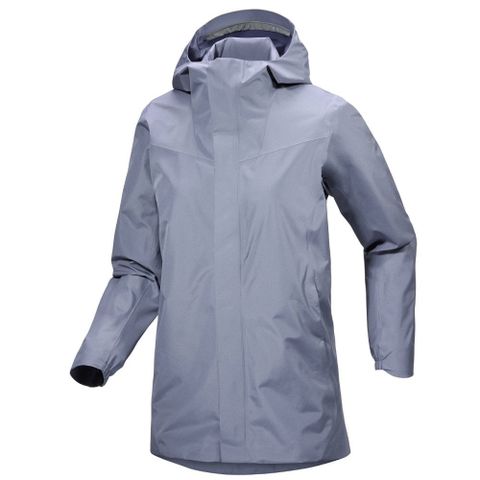 【ARCTERYX 始祖鳥】女 Gore-Tex SOLANO HOODY 防風透氣軟殼連帽中長外套夾克/X000007300 雲層藍