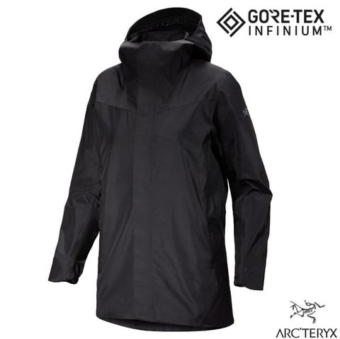 Arcteryx 始祖鳥 女 GTX SOLANO HOODY 防風透氣軟殼連帽中長外套夾克.登山風衣/耐磨防潑水.人體工學/ X000007300 黑