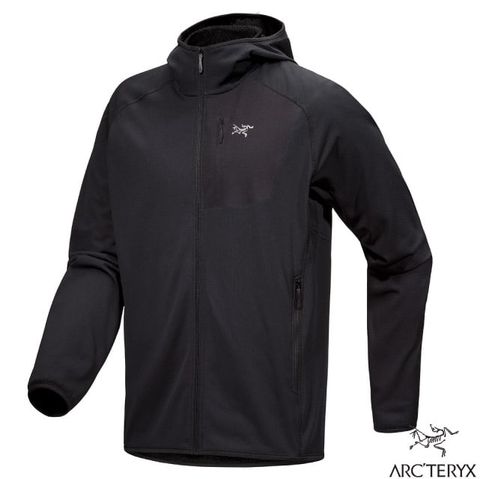 Arcteryx 始祖鳥 男 Delta Hoody 保暖刷毛連帽外套.夾克/透氣耐磨.舒適貼身/X000007743 黑