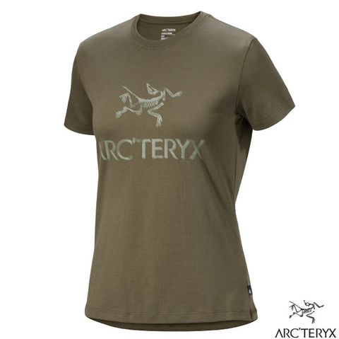 Arcteryx 始祖鳥 女 ARC'WORD 100%純棉短袖圓領衫.T恤.休閒衫.運動上衣/優質長絨棉/X000008135 龍紋綠/糧草綠