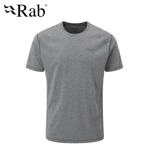 【英國 RAB】Mantle Tee 圓領透氣短袖T恤 男款 鯨魚灰 #QBL11