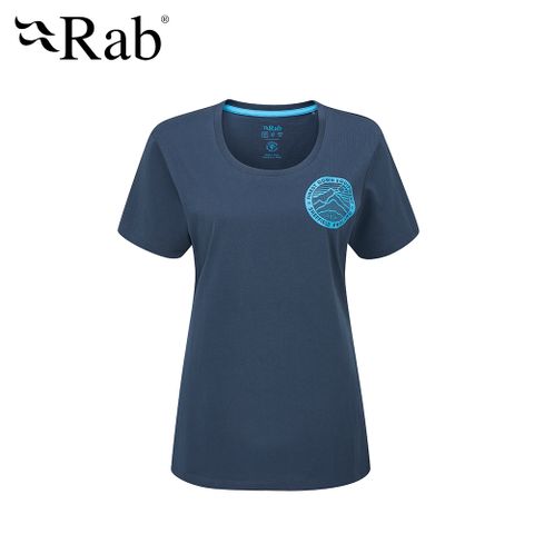 【英國 RAB】Stance 3 Peaks Tee 透氣短袖有機棉T恤 女款 深墨藍 #QCB62