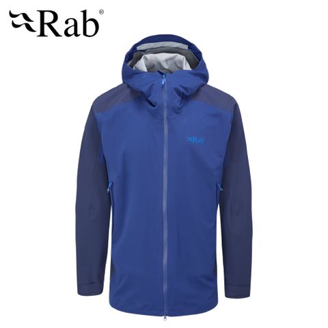 英國 RAB Kinetic Alpine 2.0 Jacket 高透氣彈性防水連帽外套 男款 夜落藍 #QWG69