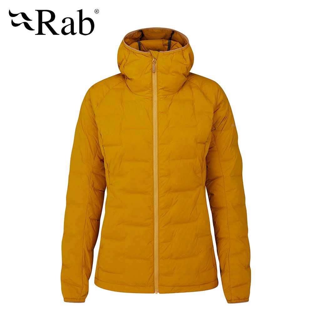 RAB 【英國 】Cubit Stretch Down Hoody 保暖羽絨連帽外套 女款 深南瓜黃  #QDB31