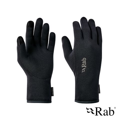 RAB Power Stretch Contact Glove Men 保暖刷毛觸控手套 男款 黑色 #QAH55