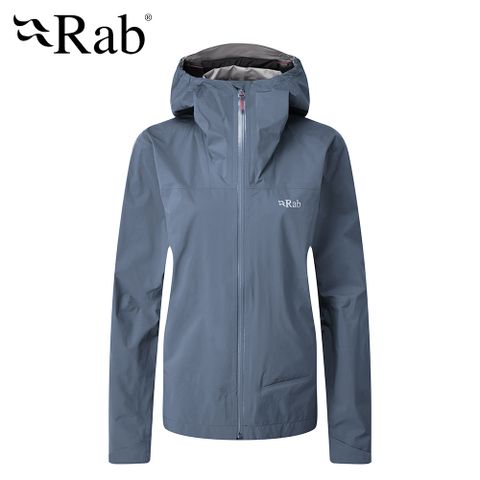 RAB 【英國 】Meridian Jacket 連帽防水外套 女款 白令海藍 #QWG45