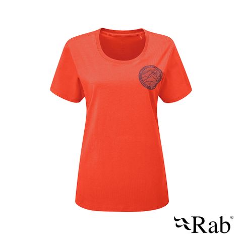 【英國 RAB】Stance 3 Peaks Tee 透氣短袖有機棉T恤 女款 葡萄柚 #QCB62