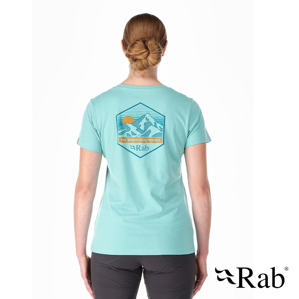 RAB 【英國 】Stance Mountain Peak Tee Wmns 透氣短袖有機棉T恤 女款 融冰 #QCB67