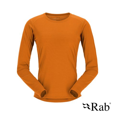 【英國 RAB】Syncrino Base LS Tee Wmns 羊毛混紡長袖排汗衣 女款 橙橘 #QBL33