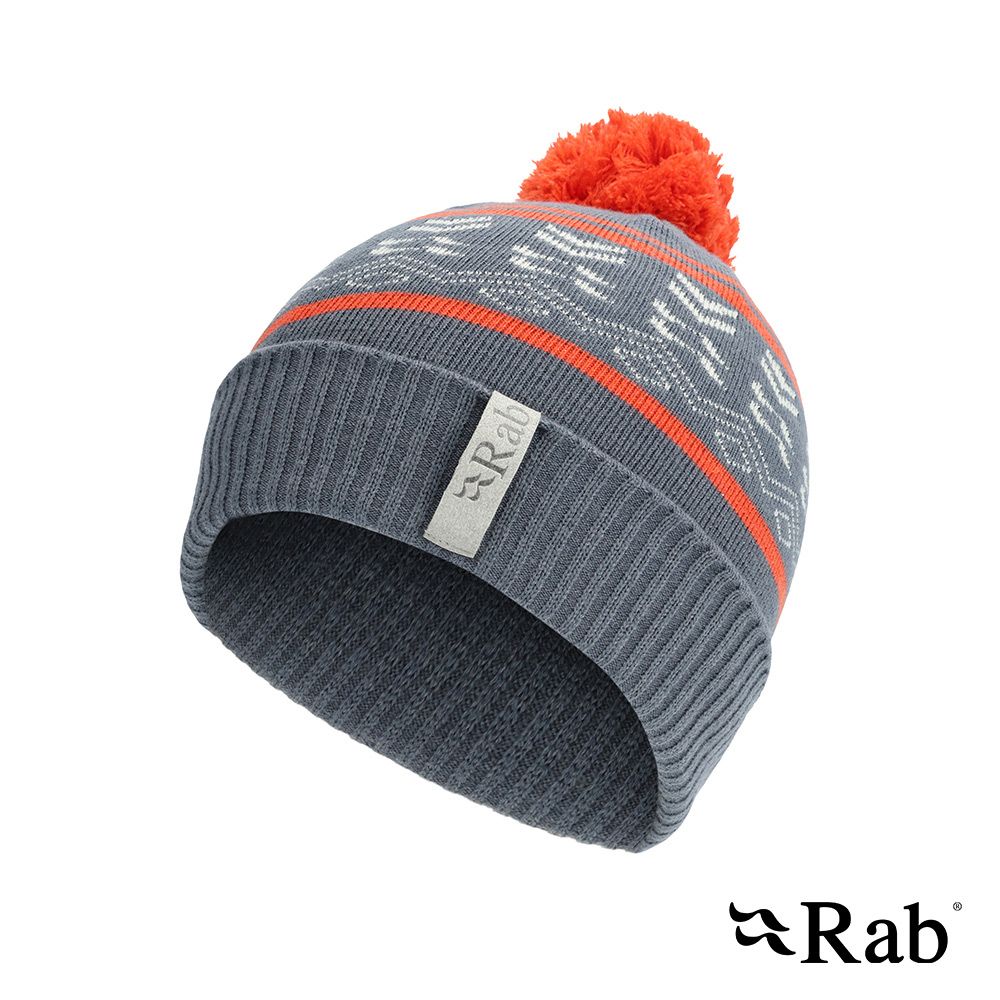 RAB Khroma Bobble Beanie 保暖針織毛帽 獵戶藍/葡萄柚 #QAB24