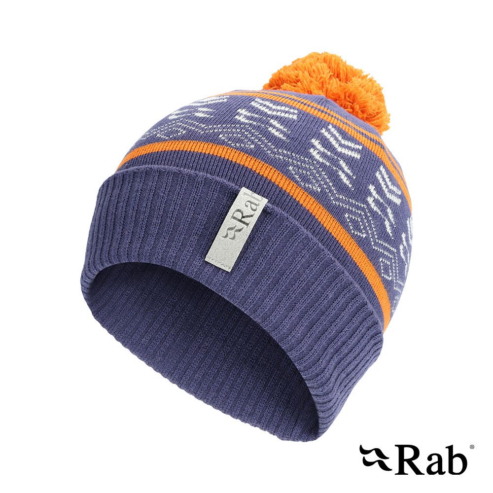 RAB Khroma Bobble Beanie 保暖針織毛帽 飛彈藍/橙橘 #QAB24