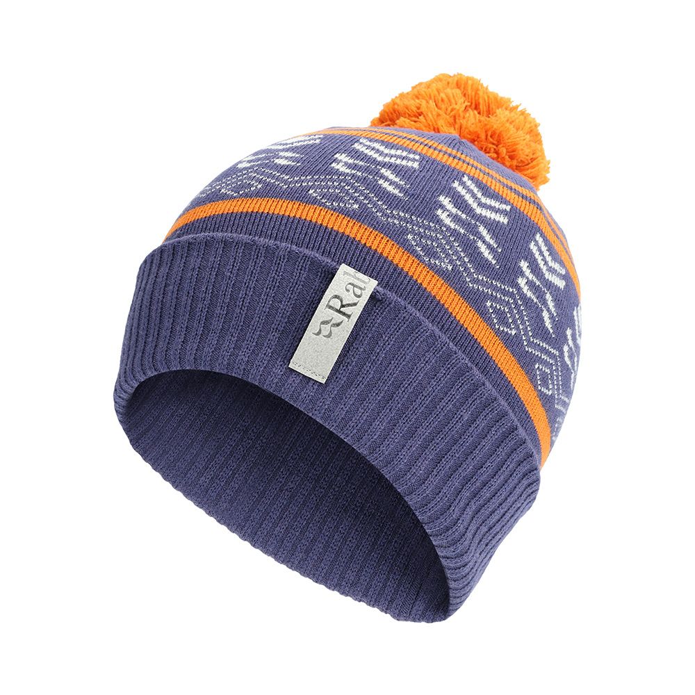 RAB Khroma Bobble Beanie 保暖針織毛帽 飛彈藍/橙橘 #QAB24