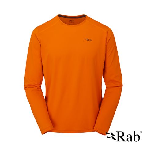【英國 RAB】Force LS Tee 長袖透氣排汗衣 男款 橙橘 #QBL07