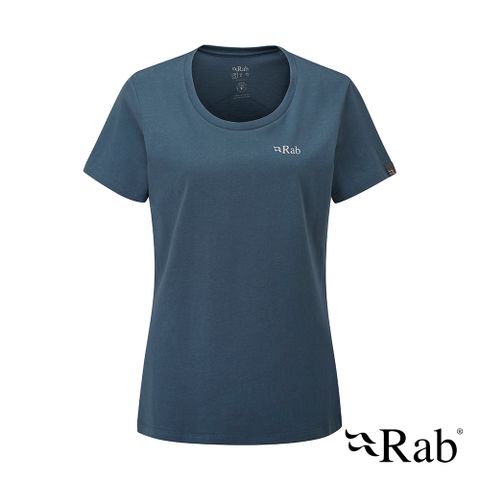 【英國 RAB】Stance Mountain Peak Tee Wmns 透氣短袖有機棉T恤 女款 獵戶藍 #QCB67