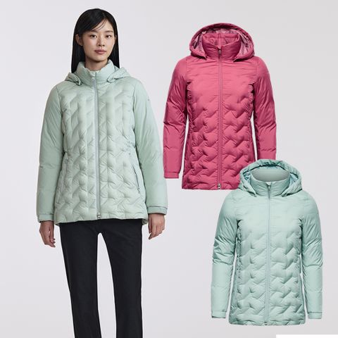 【BLACKYAK】女 ZEROSPORT輕量連帽羽絨外套(玫瑰粉/薄荷綠)-保暖無縫充絨 銀離子抗菌|BYDB2WJ403