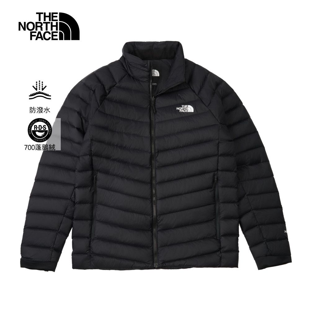 The North Face 北面 男款黑色DWR防潑水羽絨外套｜8DX2JK3 