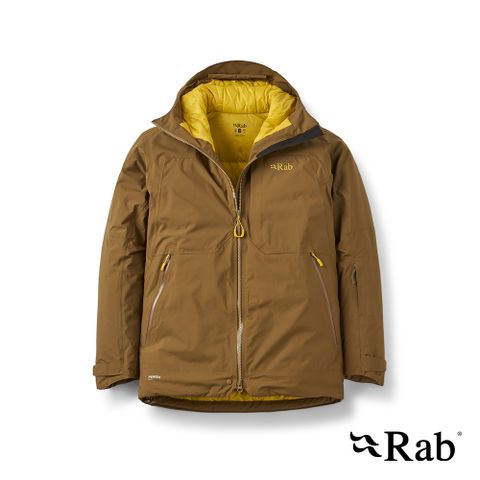 【RAB】Optical Down Jacket 滑雪防水羽絨連帽外套 男款 橡木棕 #QWI63
