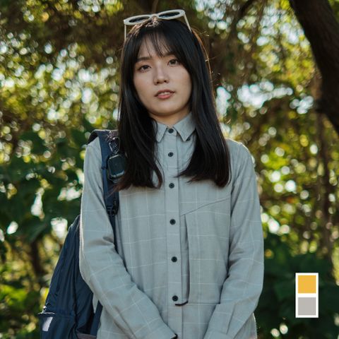 Helheim 女有機棉混紡長袖襯衫