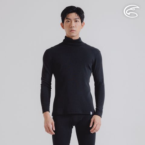 ADISI 男翻領智能抑菌抗靜電保暖衣 AU2321088-烏黑