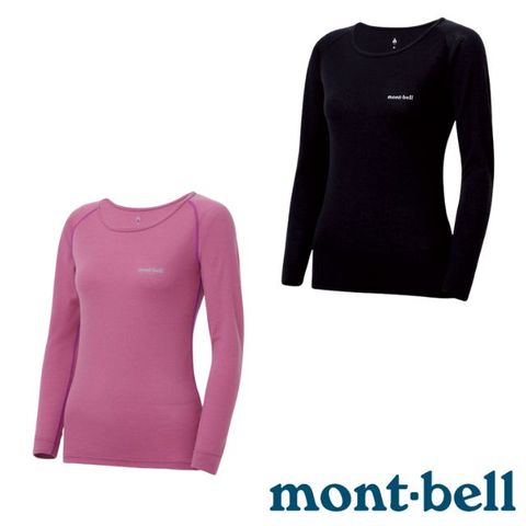 MONT-BELL 女 SUPER MERINO WOOL 美麗諾羊毛長袖圓領衛生衣(中厚款).內衣.打底衣/彈性保暖.吸濕快乾/1107655