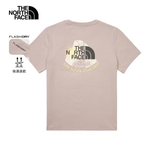 The North Face北面女款灰色吸濕排汗短袖T恤｜8D7N1OA 排汗衫