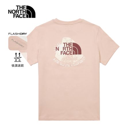 The North Face北面女款粉色吸濕排汗短袖T恤｜8D7NLK6 排汗衫