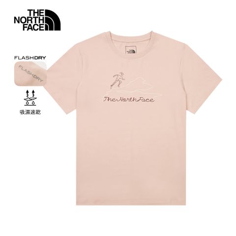 The North Face北面女款粉色吸濕排汗短袖T恤｜8D7MLK6 排汗衫