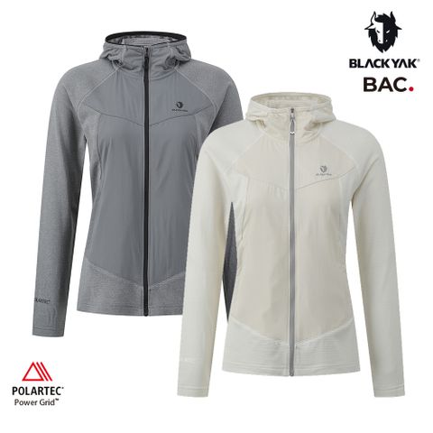 【BLACKYAK】女 WOVEN POLARTEC外套(淡褐色/麻花灰)-輕量快乾 保暖防風|BYEB1WJ002