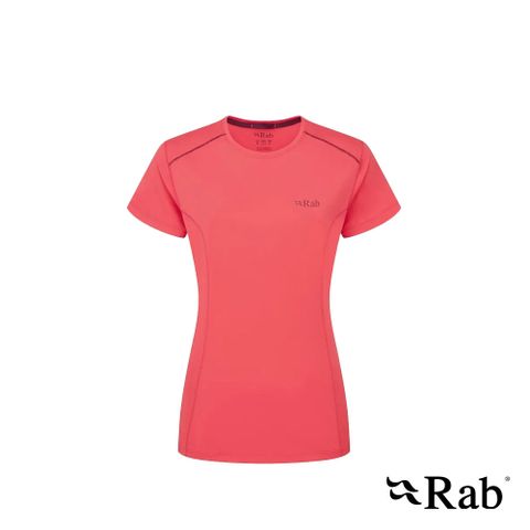 【RAB】Force Tee Wmns 圓領短袖透氣排汗衣 女款 槿紅 #QBL06