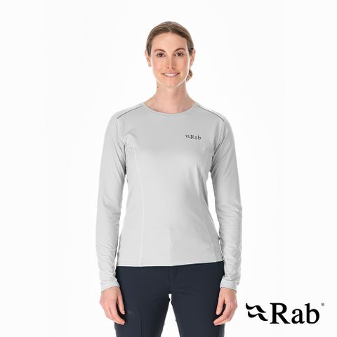 【RAB】Force LS Tee Wmns 長袖透氣排汗衣 女款 深鉛錫灰 #QBL08
