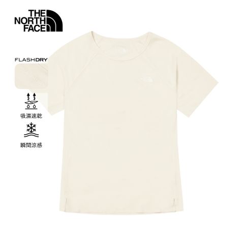 The North Face 北面 女款米白色UPF防曬短袖T恤｜8CYYQLI 抗UV