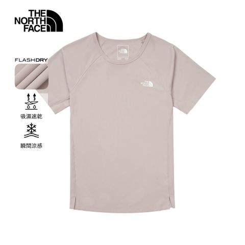 The North Face北面女款灰色UPF防曬短袖T恤｜8CYY1OA 抗UV