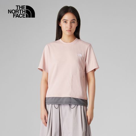 The North Face北面UE女款粉色舒適短袖T恤｜8CMALK6