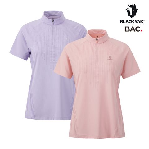 【BLACKYAK】女 ROBISHA短袖半開襟(珊瑚粉/丁香紫)-涼感 不黏膩 吸濕快乾|BYEB1WC803