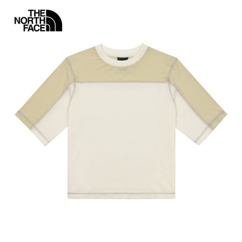The North Face北面UE女款米白色短袖T恤｜8CM0TIU
