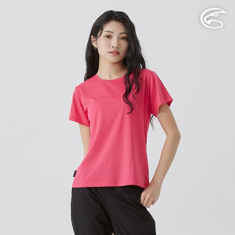 女UPF50+防曬抑菌圓領短袖排汗衣 AL2511035 桃紅 (S-2XL)
