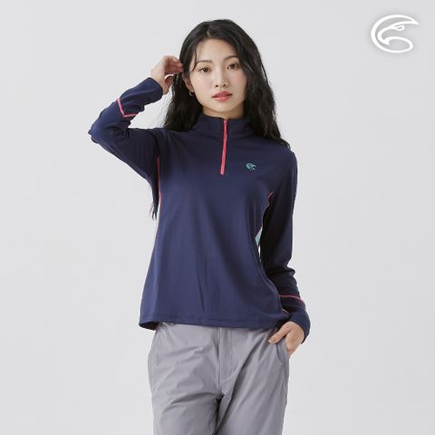 女UPF50+防曬抑菌半門襟長袖排汗衣 AL2511024 青玉 (S-2XL)