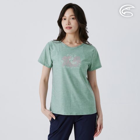 浪花洞洞排汗透氣T-bra上衣(3D輕透彈力胸墊) AU2511105 鼠尾草 (S-2XL)