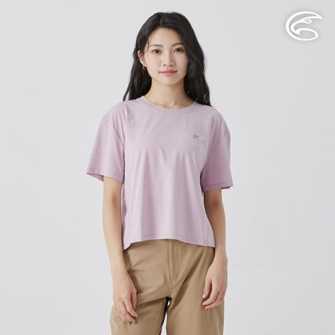 女彈性乾爽快排短上衣 AL2511064 粉紫 (M-2XL)