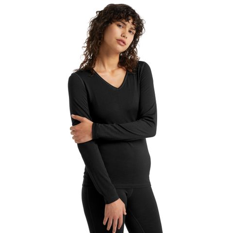 【紐西蘭Icebreaker】女 Oasis V領長袖上衣-BF200