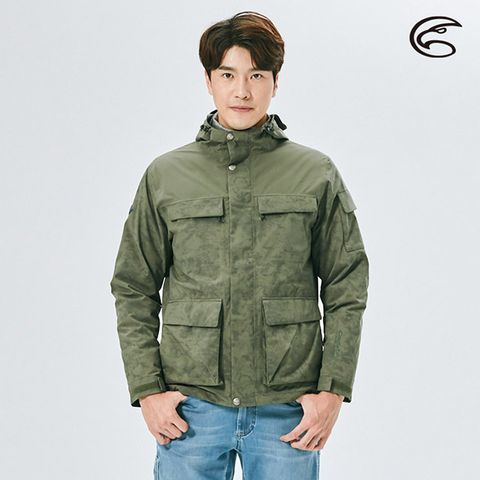 ADISI AJ2021015男二件式防水透氣保暖外套(內件羽絨)/松石綠/長石灰