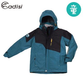 ADISI AJ1821012童二件式防水透氣保暖外套(內件刷毛) / 海藍
