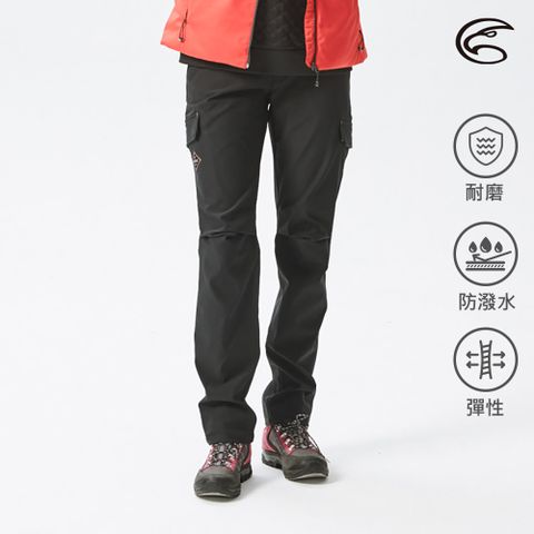 ADISI AP2121021女SORONA撥水耐磨輕抗風機能長褲 / 黑色