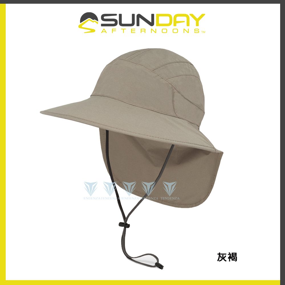Sunday Afternoons UPF50+防曬 抗UV防水透氣護頸帽 灰褐 Ultra Adventure Storm Hat
