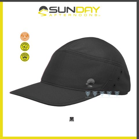 UPF50+防曬Sunday Afternoons 抗UV防潑輕量棒球帽 黑 Sunward Radar