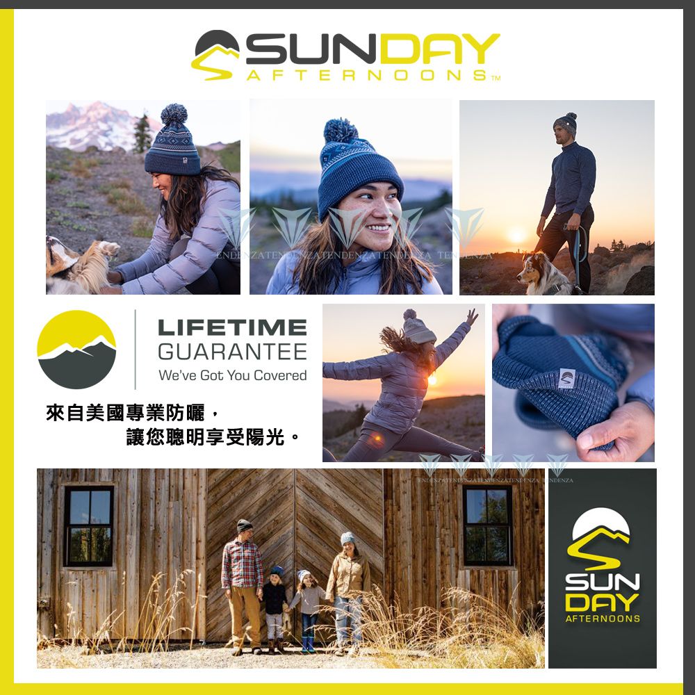 Sunday Afternoons  壓克力反光毛球保暖帽 Signal Reflective Beanie