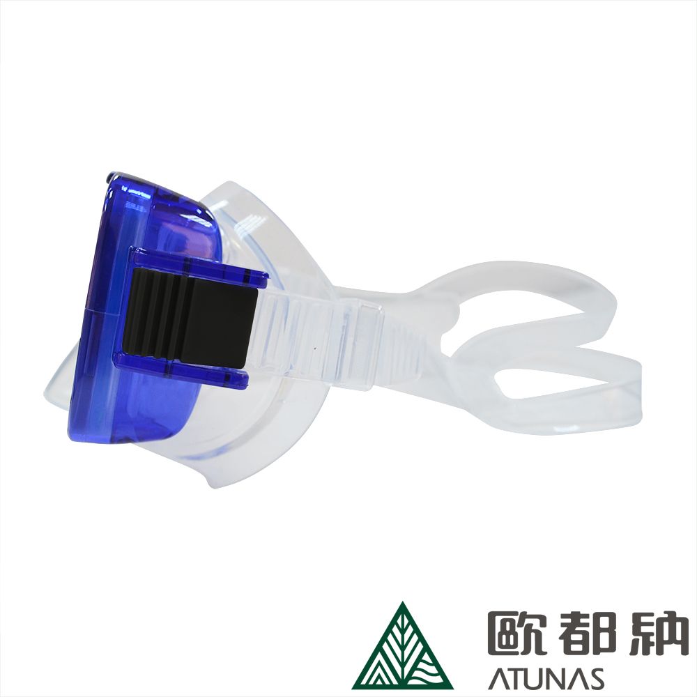 ATUNAS 歐都納 水上用品-蛙鏡附呼吸管組(浮潛配備/游泳/潛水組/護目鏡M01S+SN25D藍)