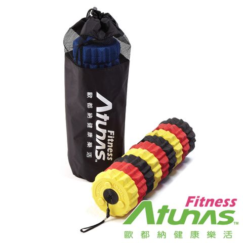 ATUNAS 歐都納 【FITNESS】愛滾樂iROLLER瑜珈棒(瑜珈柱/有氧/運動MIF1850 45cm 30度 黃紅黑)